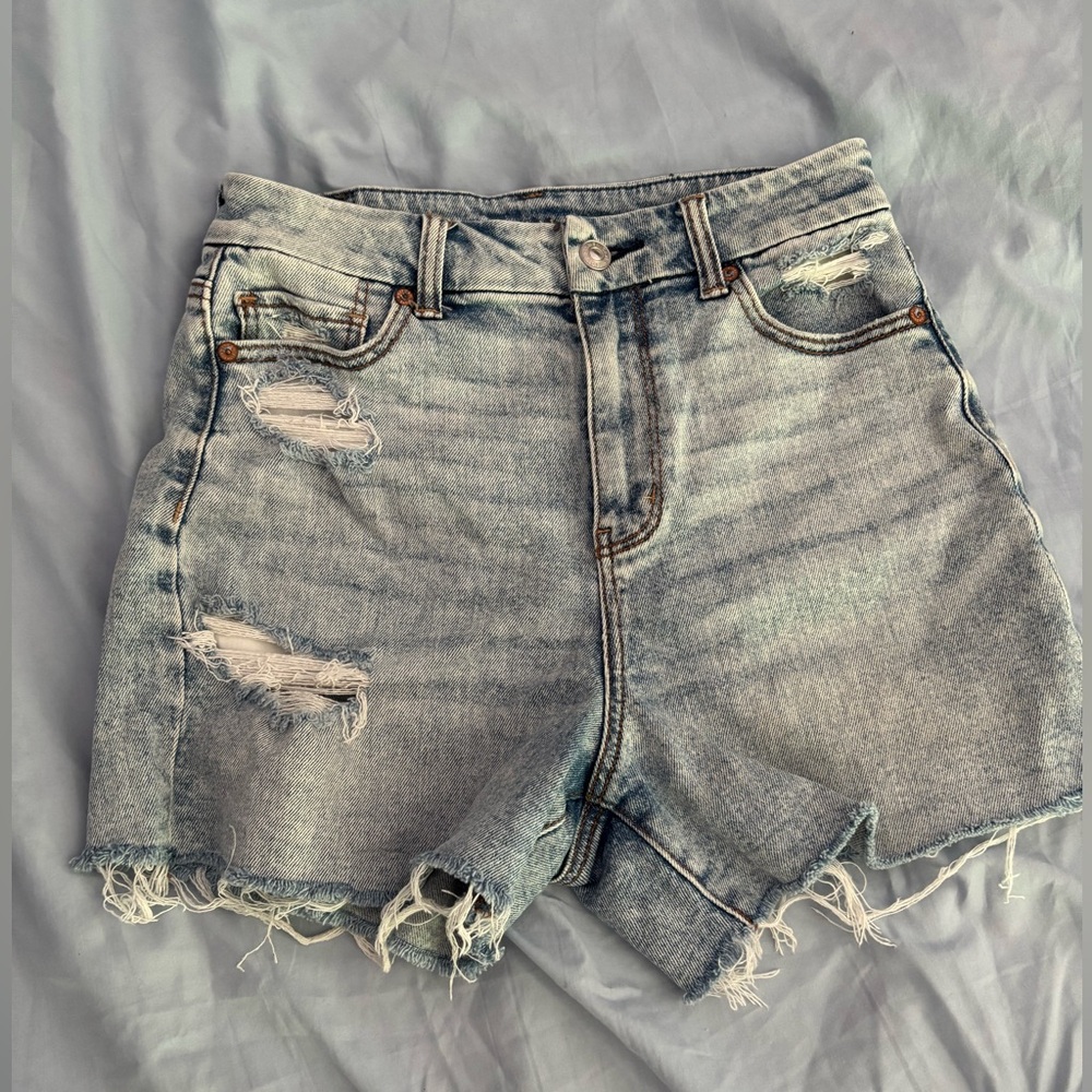 AE Stretch Curvy Denim Mom Shorts